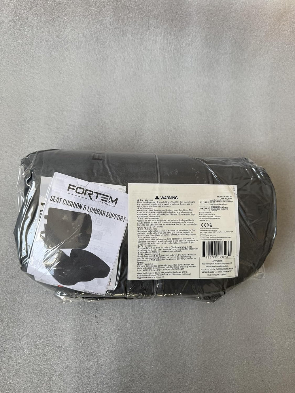 Office Chair Cushion and Back Support for Office Chair, Lumbar Support Cushion, Memory Foam Seat Cushion, Non Slip Sitting and Back Rest for Gaming, Car Seat Cushion, Chair Pad