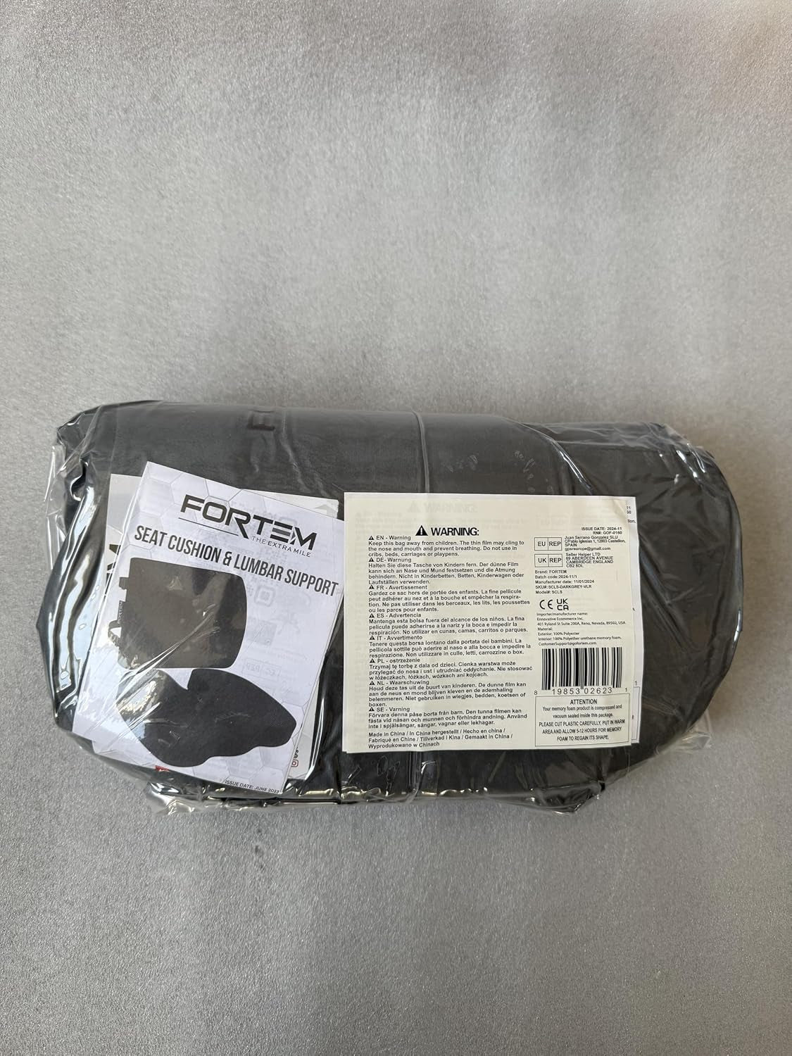 Office Chair Cushion and Back Support for Office Chair, Lumbar Support Cushion, Memory Foam Seat Cushion, Non Slip Sitting and Back Rest for Gaming, Car Seat Cushion, Chair Pad