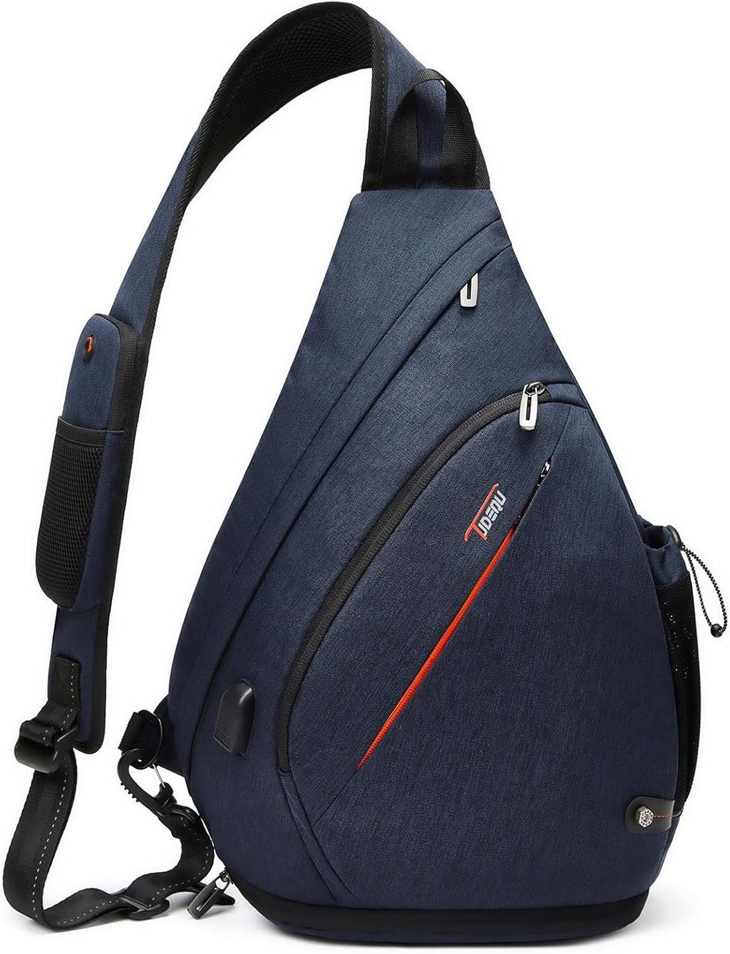 Sling Backpack, 8 Pockets Sling Bag Crossbody, 19L Large Sling Bag for Men Travel Crossbody Backpack Hiking Outdoor