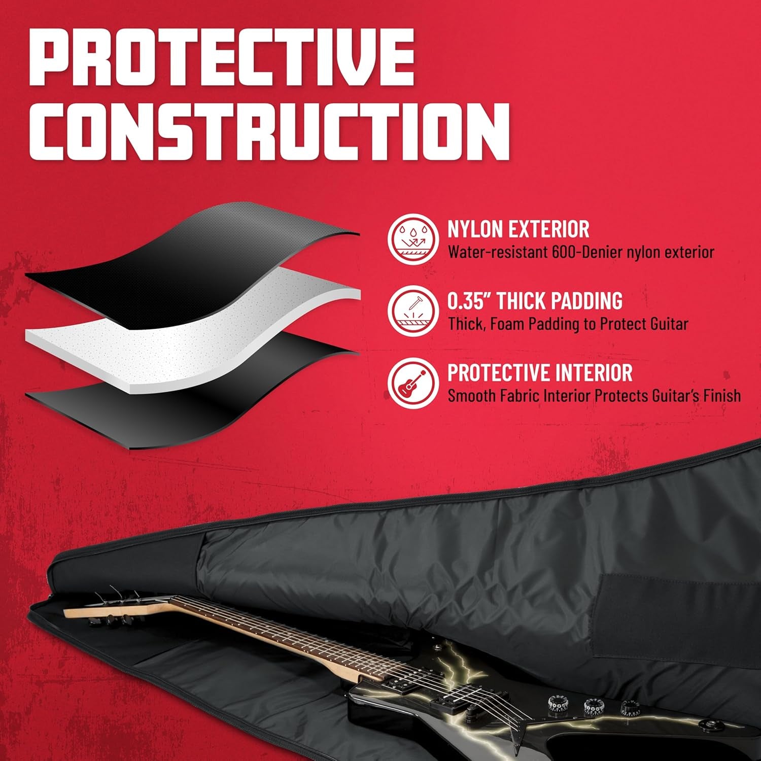 GBE-EXTREME-1 Lightweight Gig Bag for Radically Shaped Guitars