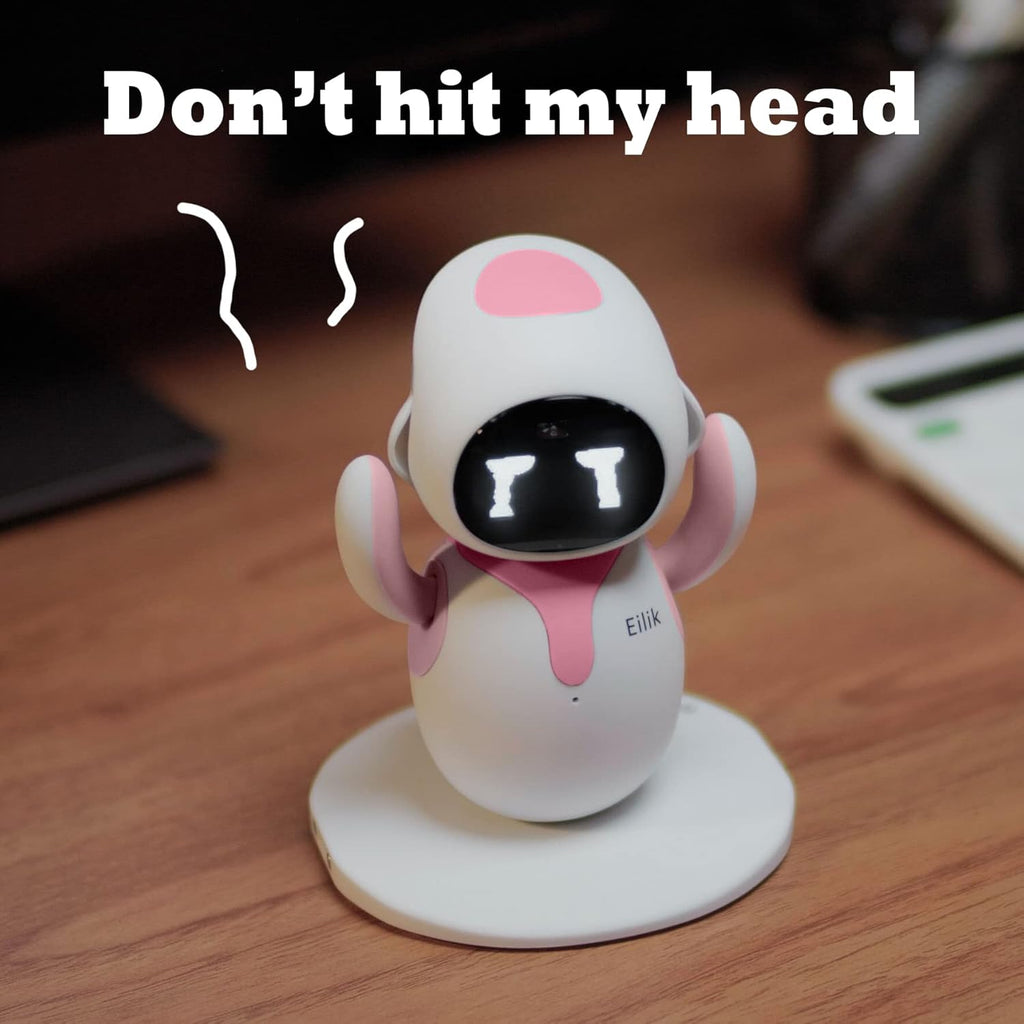 Eilik Pink - Touch Interactive Toys, Cute Robot Pets with Abundant Emotions. Idle Animations&Mini-Games, Unique Gift for Girls & Boys. Support Update.