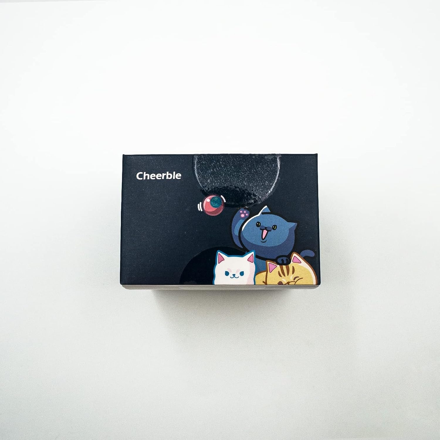 Interactive Cat Ball Toy, Electric Self Rolling Ball for Indoor Cat Kitten, 3 Modes with LED Lights, Red