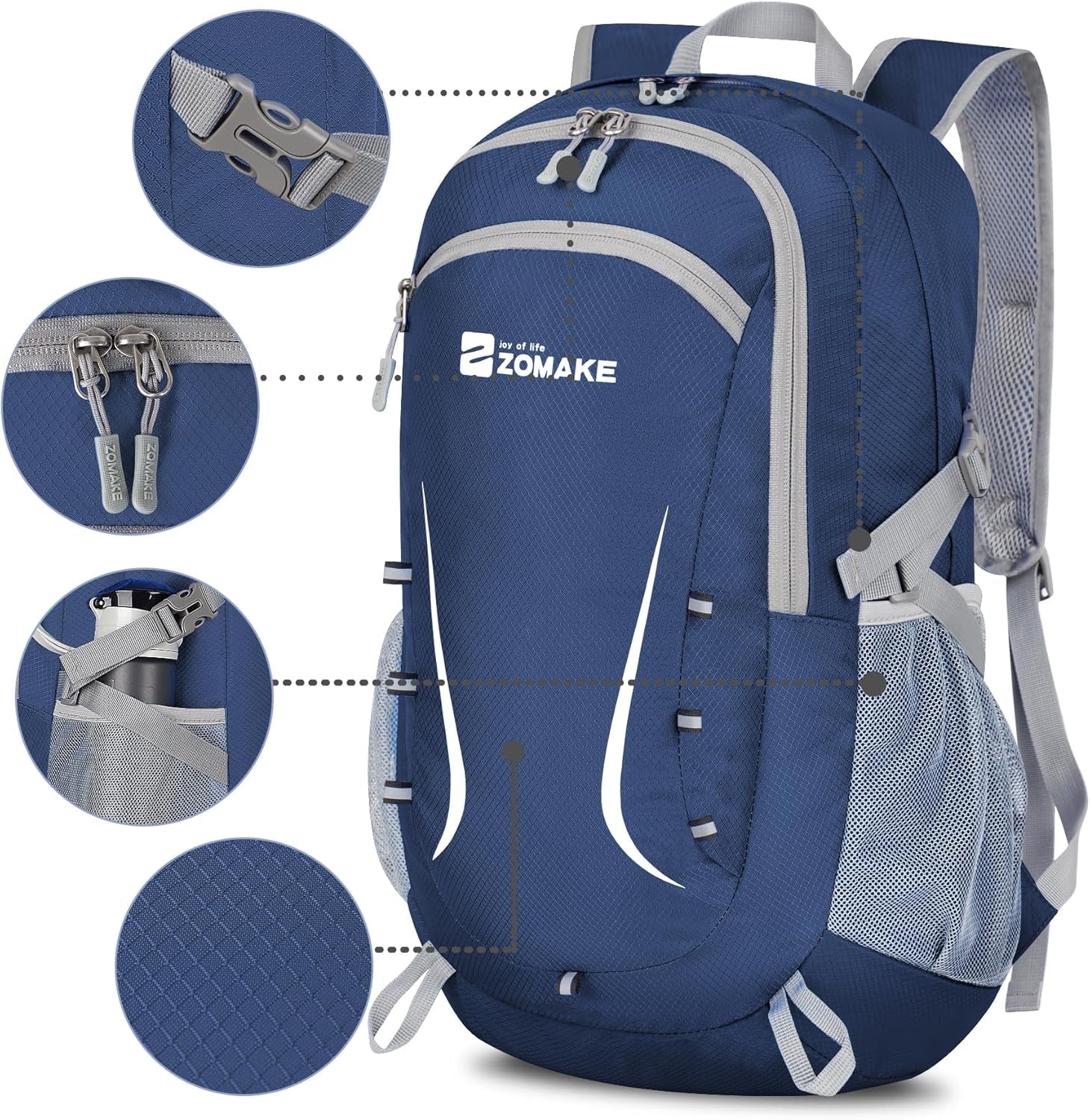 Lightweight Packable Backpack 35L, Foldable Backpacks Water Resistant Collapsible Light Daypack for Hiking