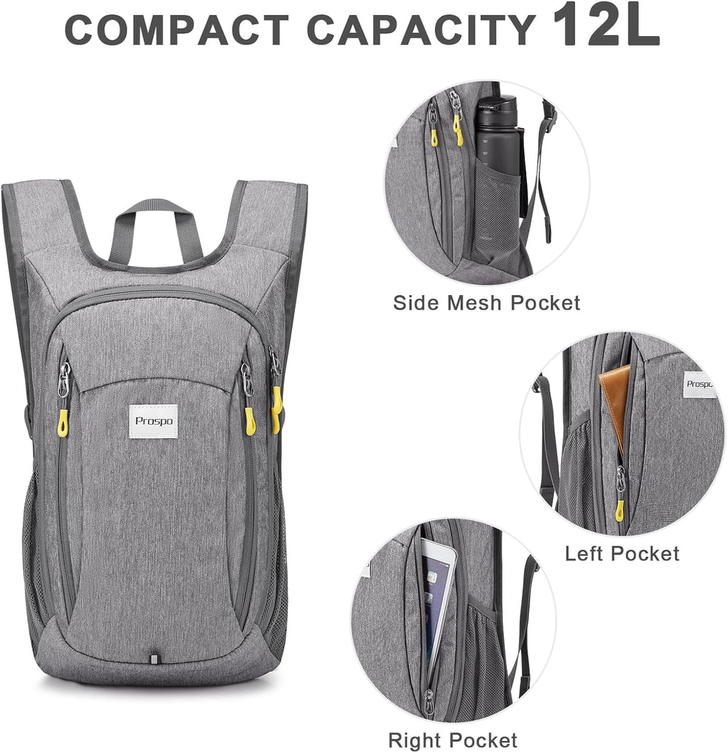 12L Hiking Backpack Small Lightweight Travel Backpack for Women Men Casual Foldable Shoulder Bag