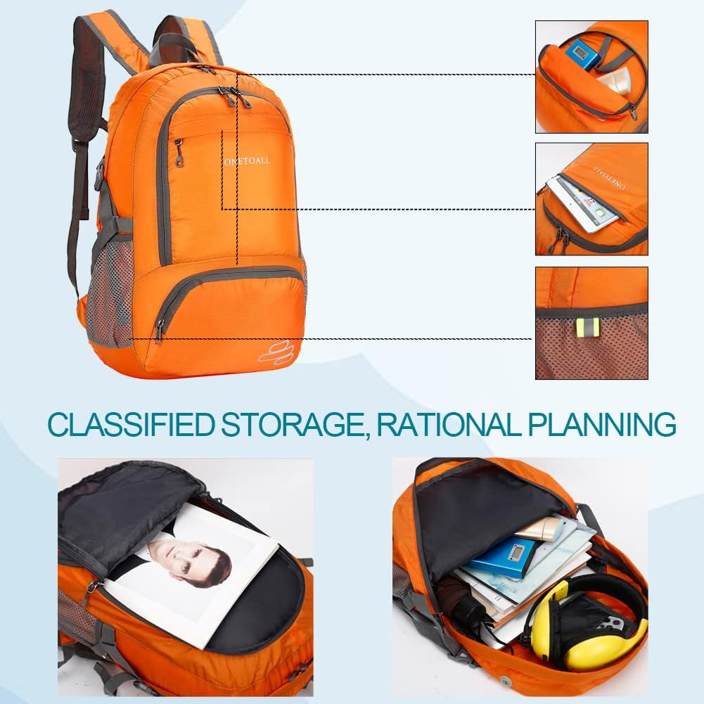 30L Packable Backpack, Lightweight Hiking Backpacks, Foldable Water Resistant Travel Hiking Camping Daypack Backpack