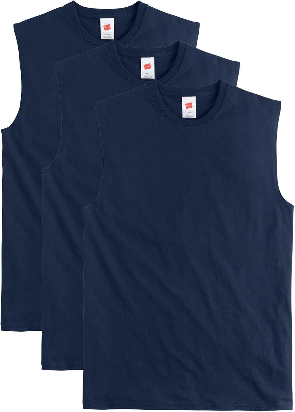 Men'S Essentials Midweight T Pack, Cotton Muscle Tank Shirts, 3-Pack