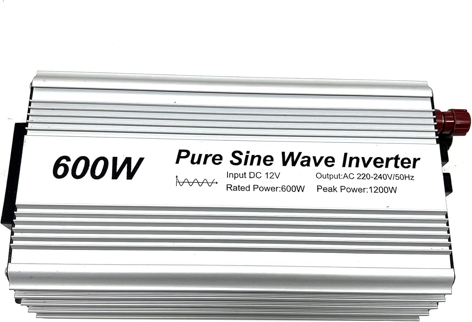600W Pure Sine Wave Inverter 12V to 230V AC with BS Socket,Dc5V 2 Amp USB Output.