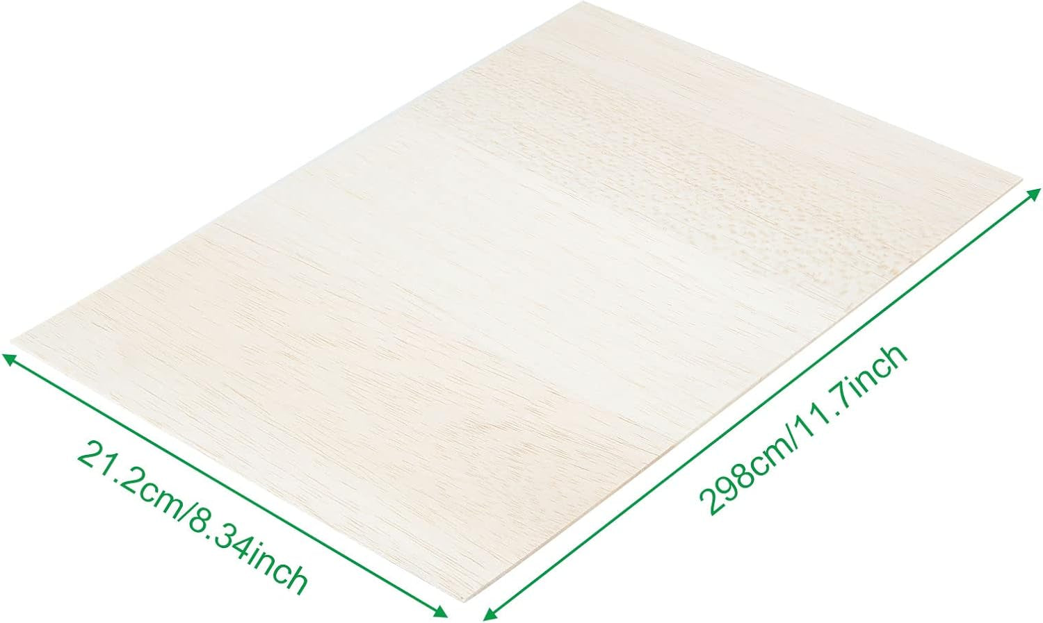 12 Pack Balsa Wood Sheets, 300X200X1.5Mm Balsa Sheet, A4 Wood Sheet Unfinished Blank, A4 Wooden Board for Arts and Crafts, School Projects