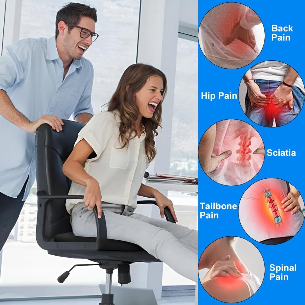 Wheelchair Cushion,Gel Seat Cushion,Foldable Honeycomb Heaven Cushion for Long Sitting,Office Desk Chair,Hip Pressure Sore Relief,Travel,Airplane,Car Driving,Elderly,Computer Gaming Chair (Square-S)