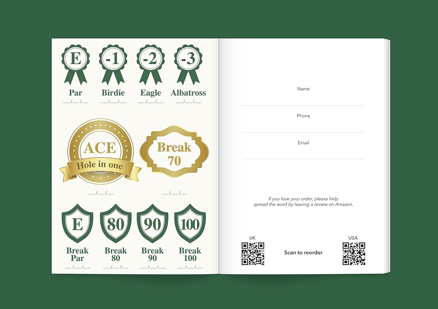 Golf Log Pocket Notebook - Progress Tracker, 50 Detailed Rounds of Golf, Yardage Section, Golf Terminology & Game Formats
