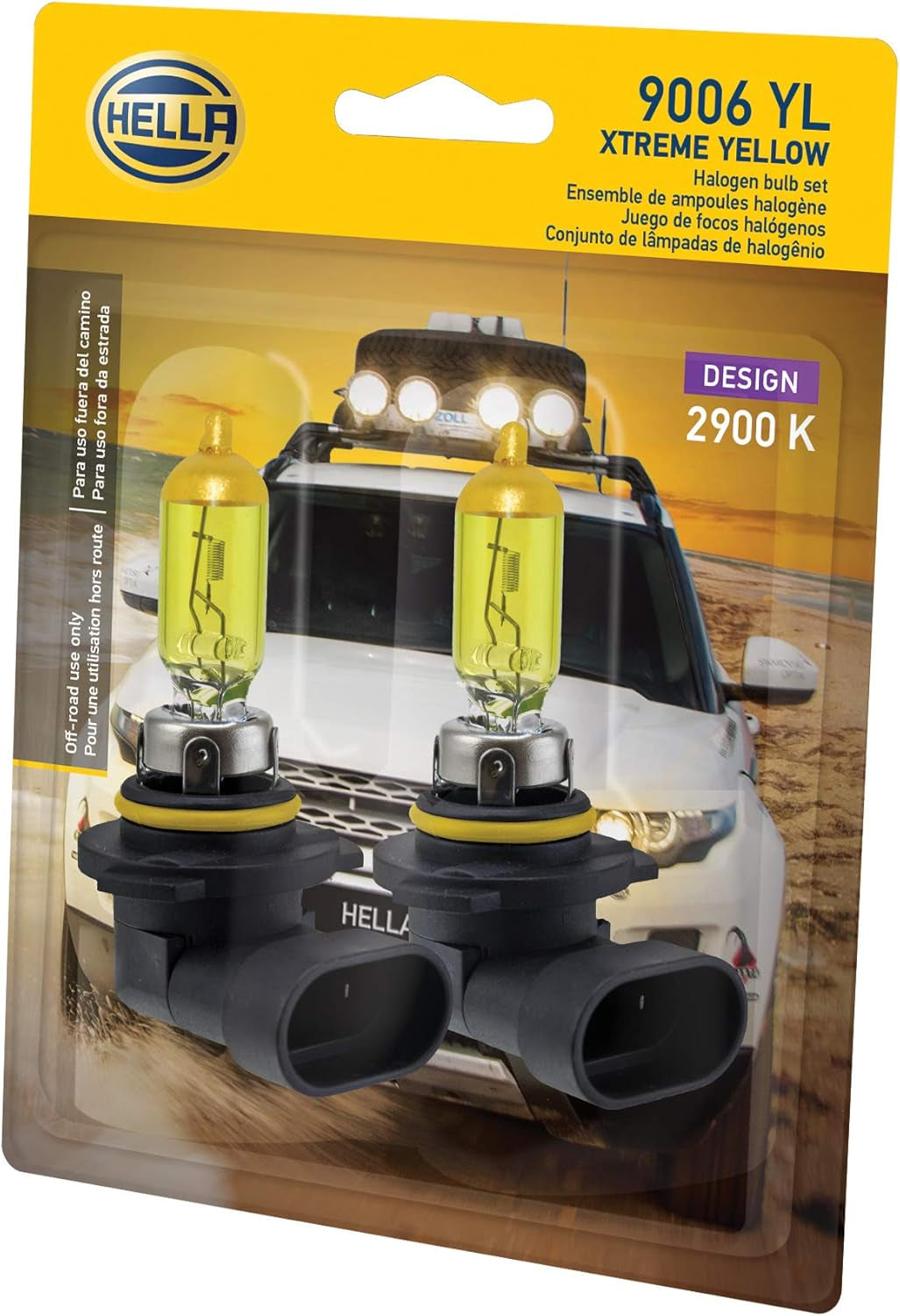 9006 YL Twin Blister Xtreme Yellow Bulb (12V 55W), 2 Pack