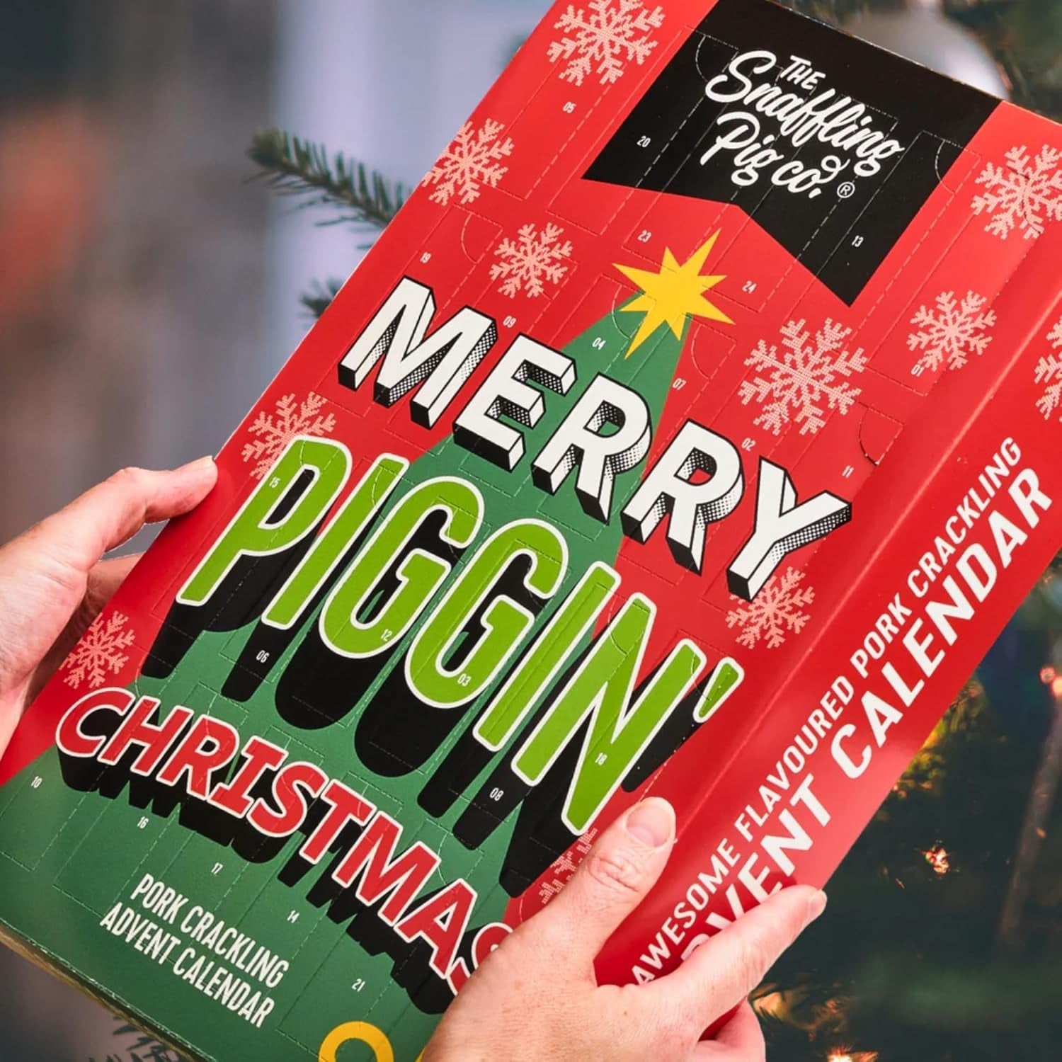 Pork Crackling, Merry Piggin' Christmas Advent Calendar, 240 G (Pack of 1)