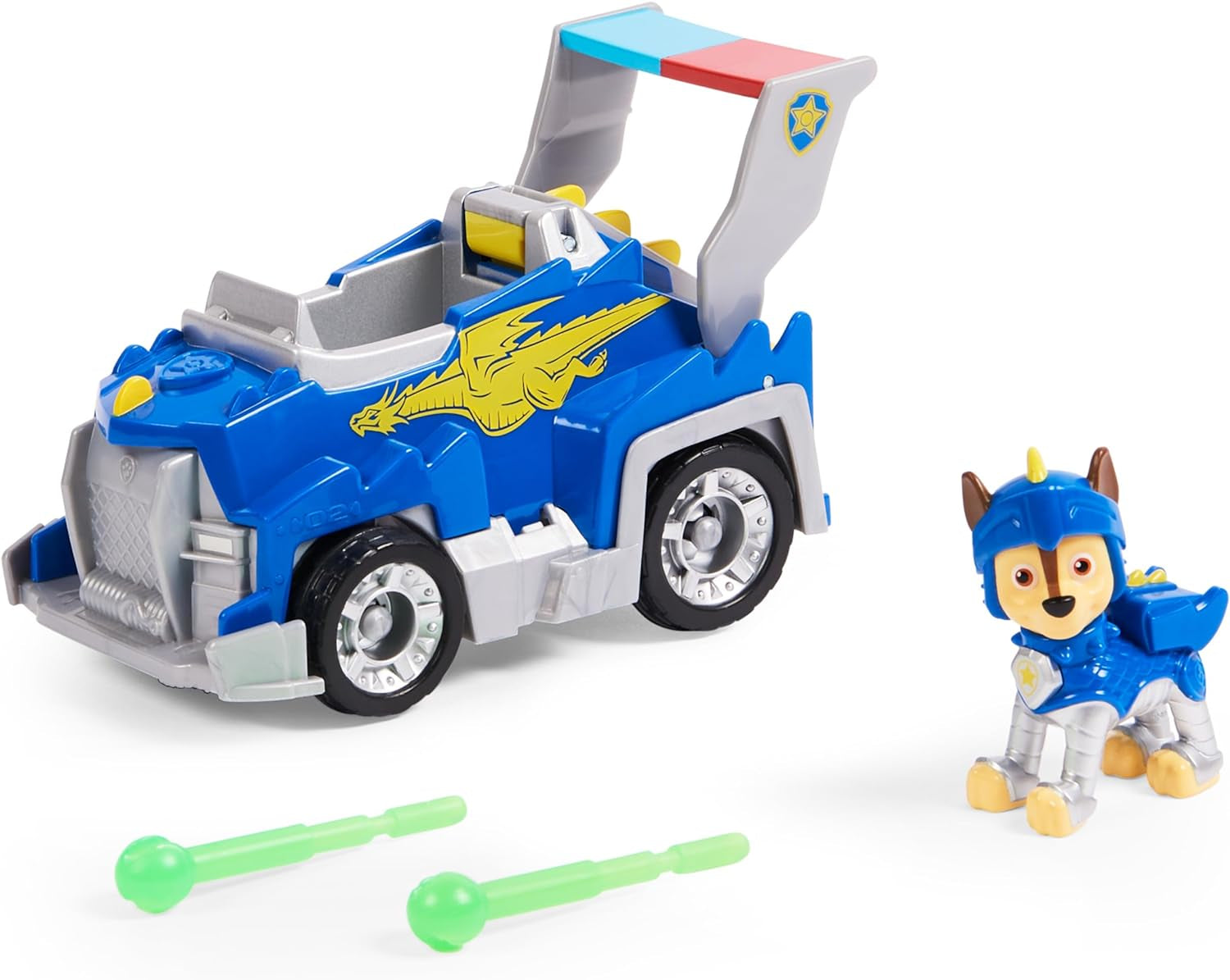 , Rescue Knights Chase Transforming Toy Car with Collectible Action Figure, Kids Toys for Ages 3 and Up