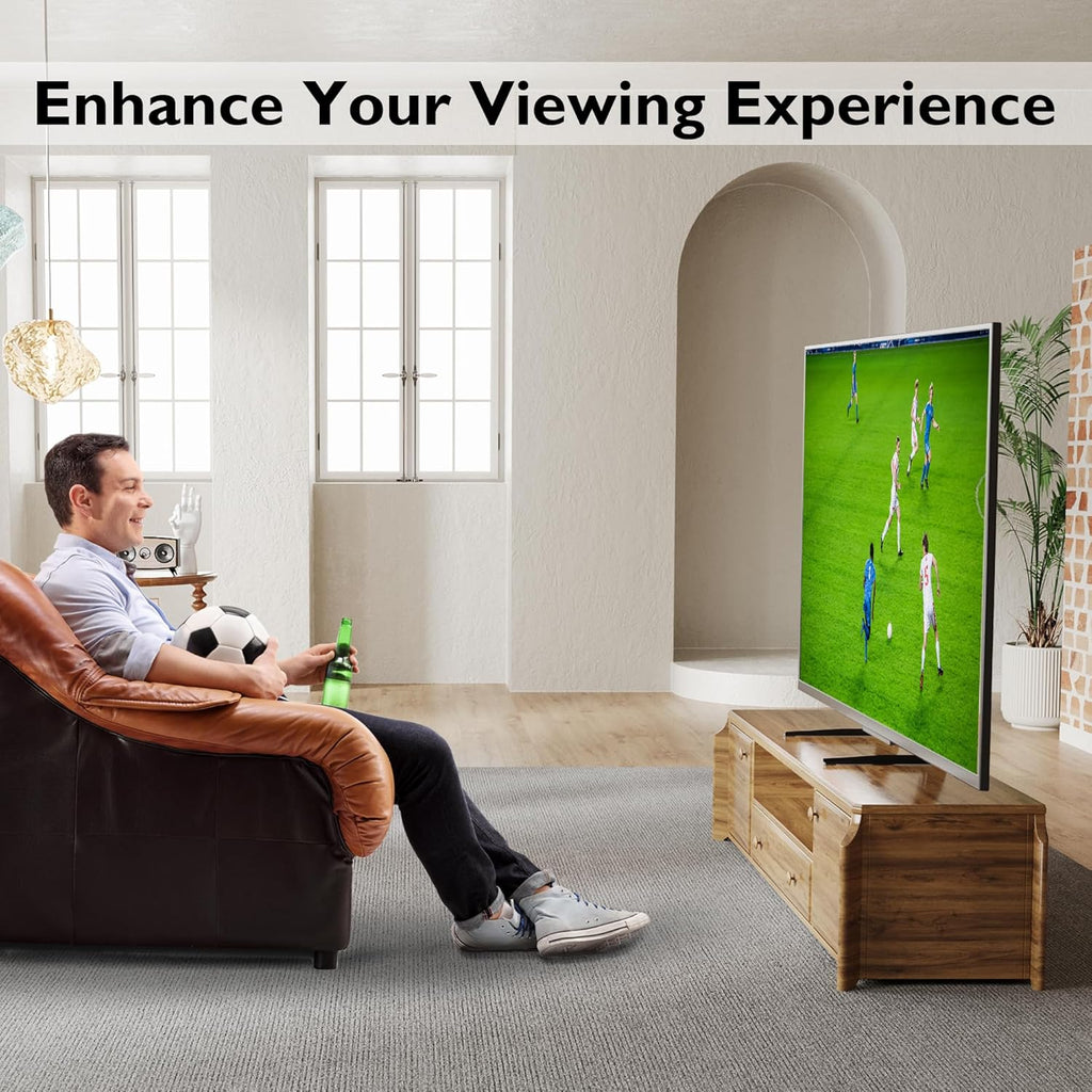 Universal Table Desk Pedestal TV Stand Tabletop Screen for 22"-65" LCD/LED Tvs-Securely Holds 50KG & Max.Vesa 800X400Mm