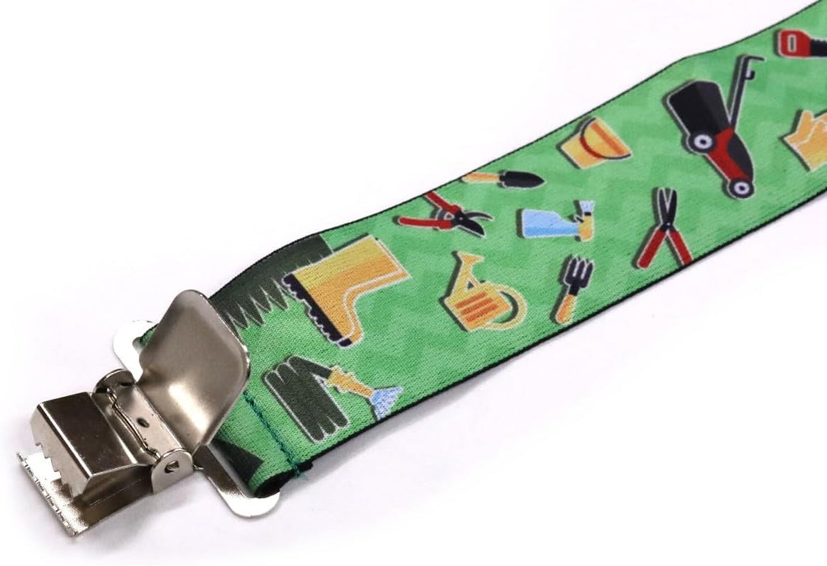 Gardening Trouser Braces Suspenders Heavy Duty Metal Clips 50Mm Wide Adjustable Elastic Work Lawn Mower Spade