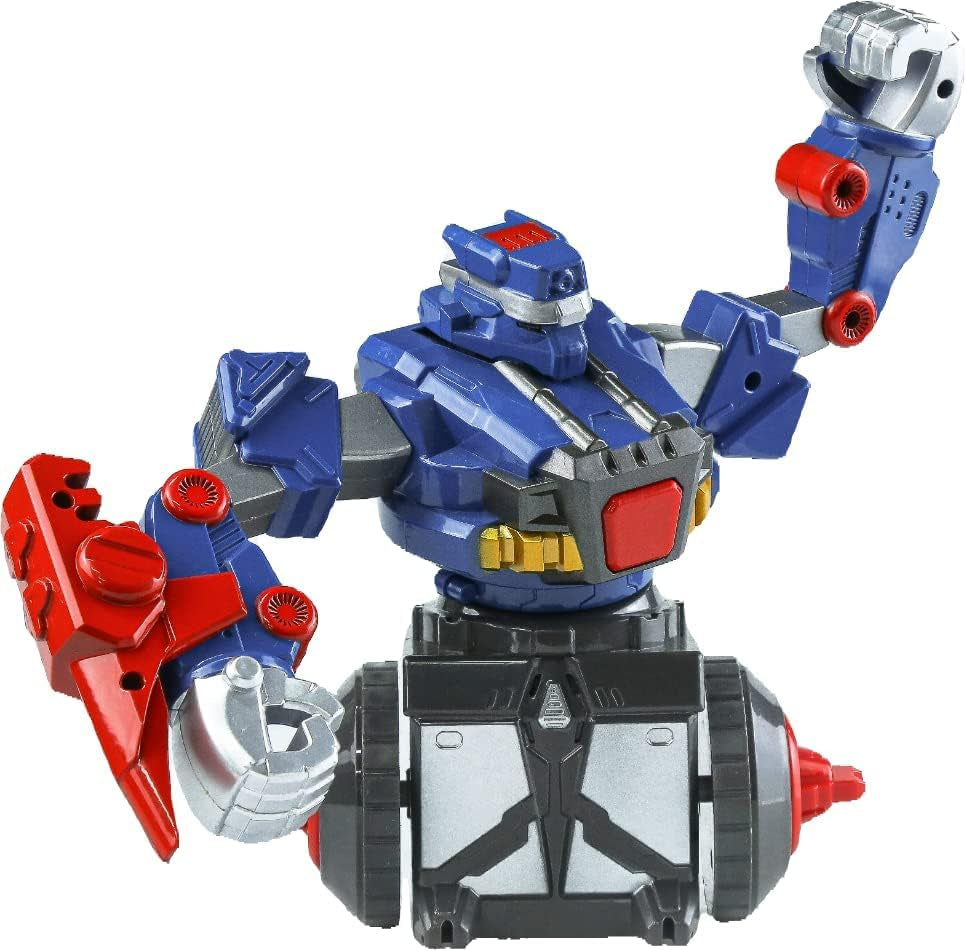 360-Degree Rotating Battle Robot - Remote Control Fight Robot with Shields and Fist Weapons, Birthday or Graduation Gift for Boys over 6 Years Old (Blue)