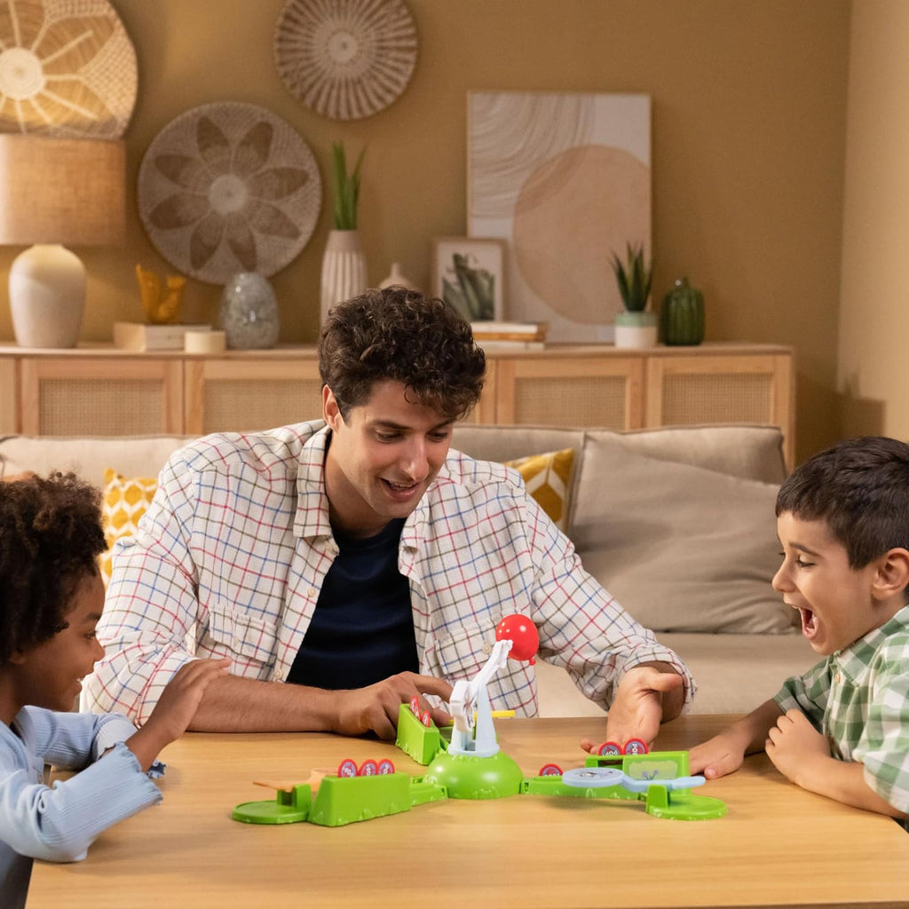 Keepy Uppy Game. Help, Bingo, and Chilli Keep the Motorized Balloon in the Air with the Character Paddles for 2-3 Players. Ages 4+