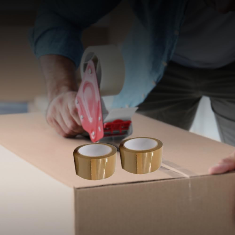 12 Rolls Brown Tape for Packing 48Mm X 66M|Premium Quality Tape |54 Microni Heavy Duty|Deal for Moving Home|Box Tape