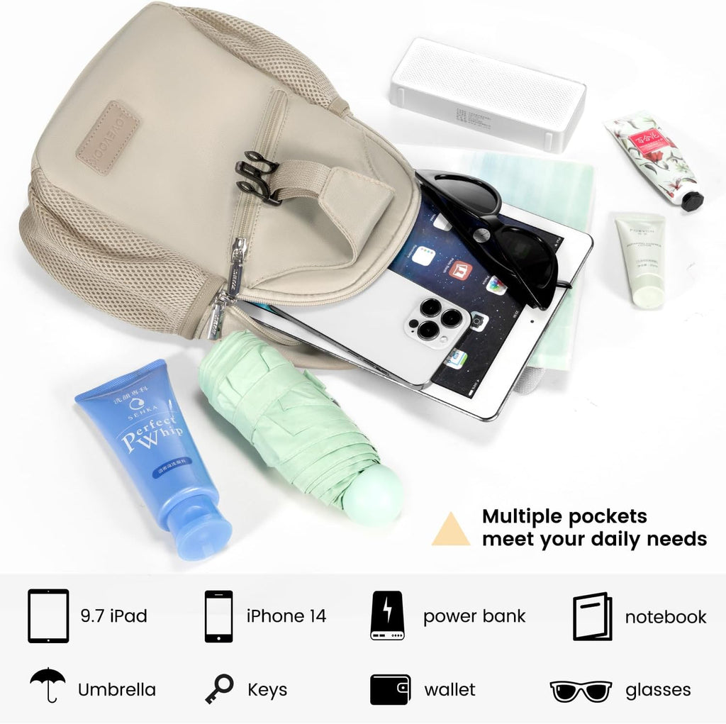 Sling Bag for Women Casual Daypack Nylon Crossbody Sling Backpack Travel Shoulder Bag Hiking Daypack