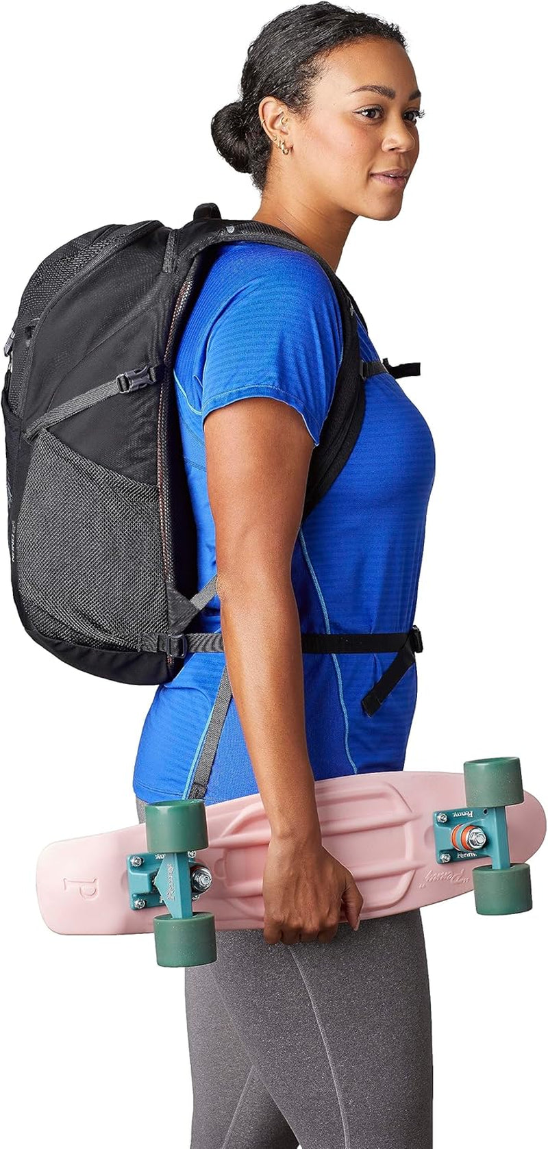 Nano 24L Unisex Day Hiking/Commuter/Active Travel Backpack, Breathable Backpanel, Hydration Port, One Size Fits All, Techno Black