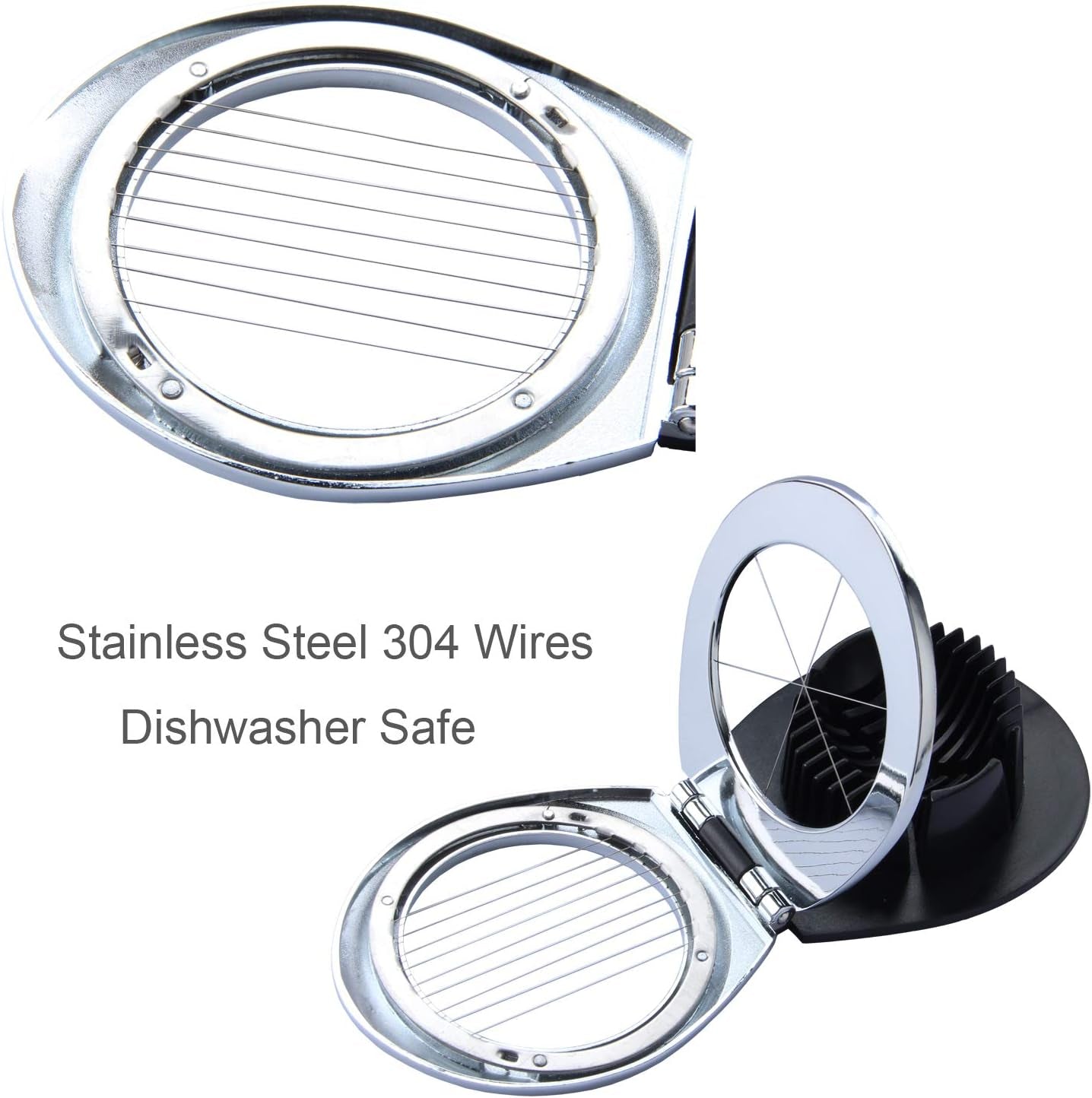 Multi Function Stainless Steel Egg Slicer for Hard Boiled Eggs Dishwasher Safe Heavy Duty Egg Cutter Kitchen Helper