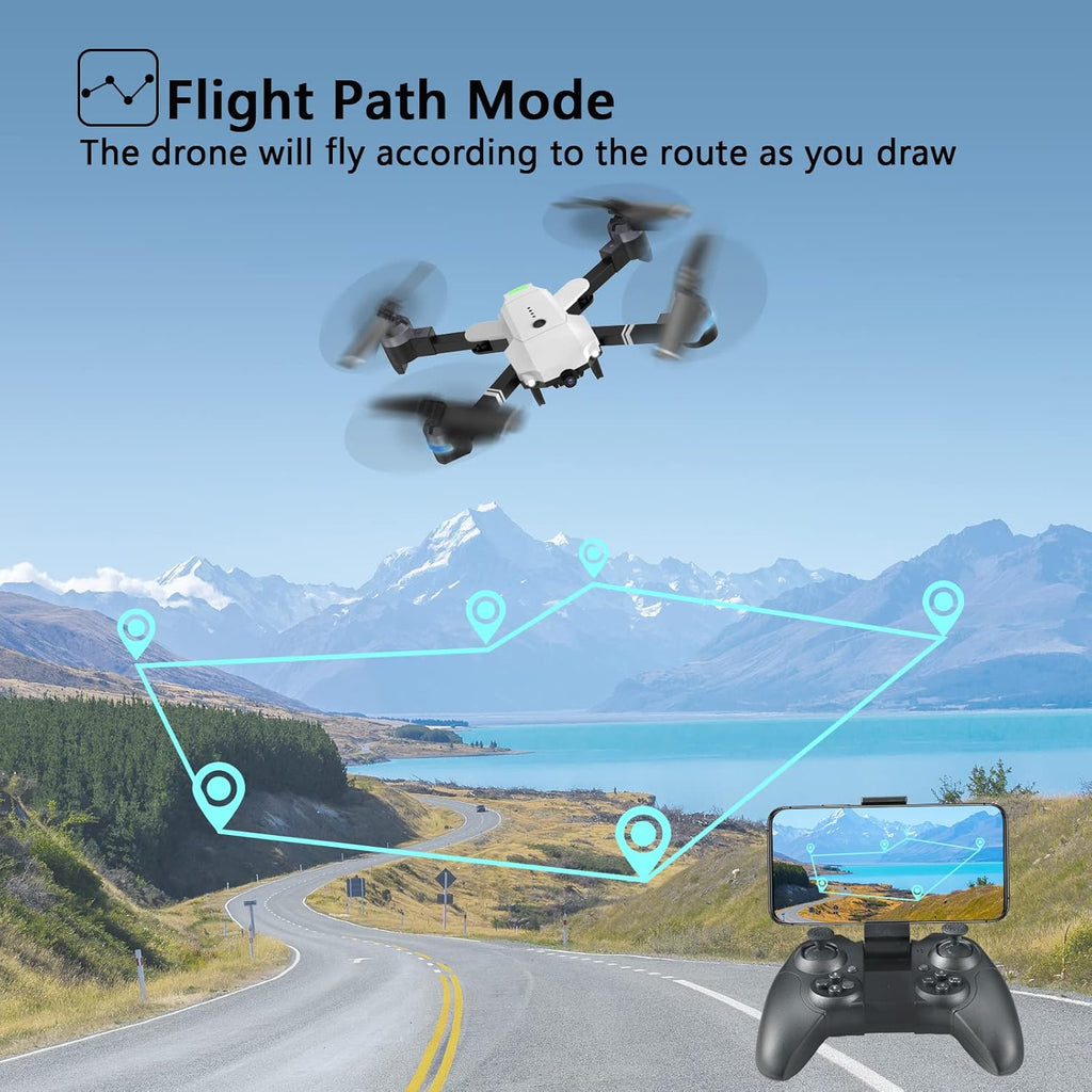 Drone with Camera for Adults & Kids, Skyquad Drone Foldable 1080P FPV Drone W/3 Batteries & Carrying Case,Rc Quadcopter of 30 Mins Flight Time,120°Fov,Voice&Gesture Control,One-Key Return,3D Flip