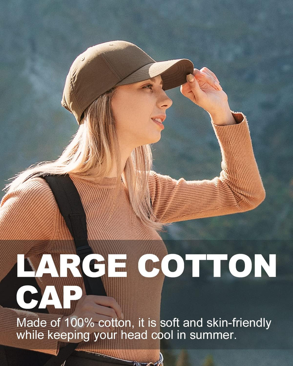 XL/XXL Baseball Caps Large Running Sports Cap Hats Oversize Dad Cap Classic Golf Tennis Hat for Big Heads