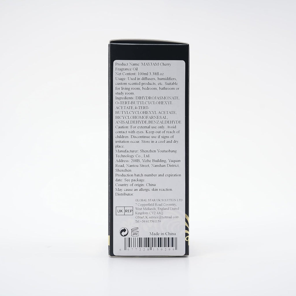 Fragrance Oil, 100ML Cherry Aromatherapy Oil, with Glass Dropper, Diffuser Oil for Making Candle, Soap, Bath Bombs