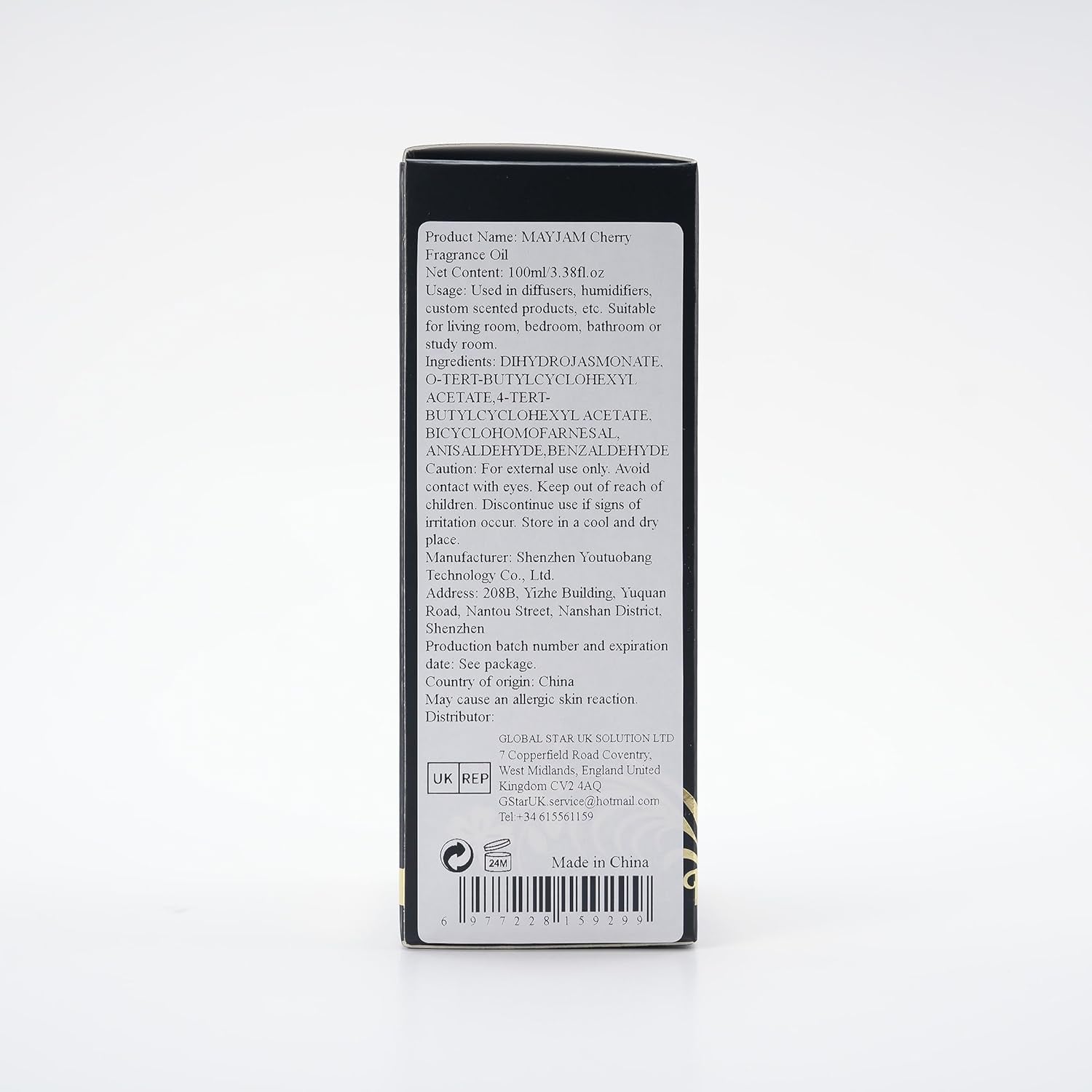 Fragrance Oil, 100ML Cherry Aromatherapy Oil, with Glass Dropper, Diffuser Oil for Making Candle, Soap, Bath Bombs