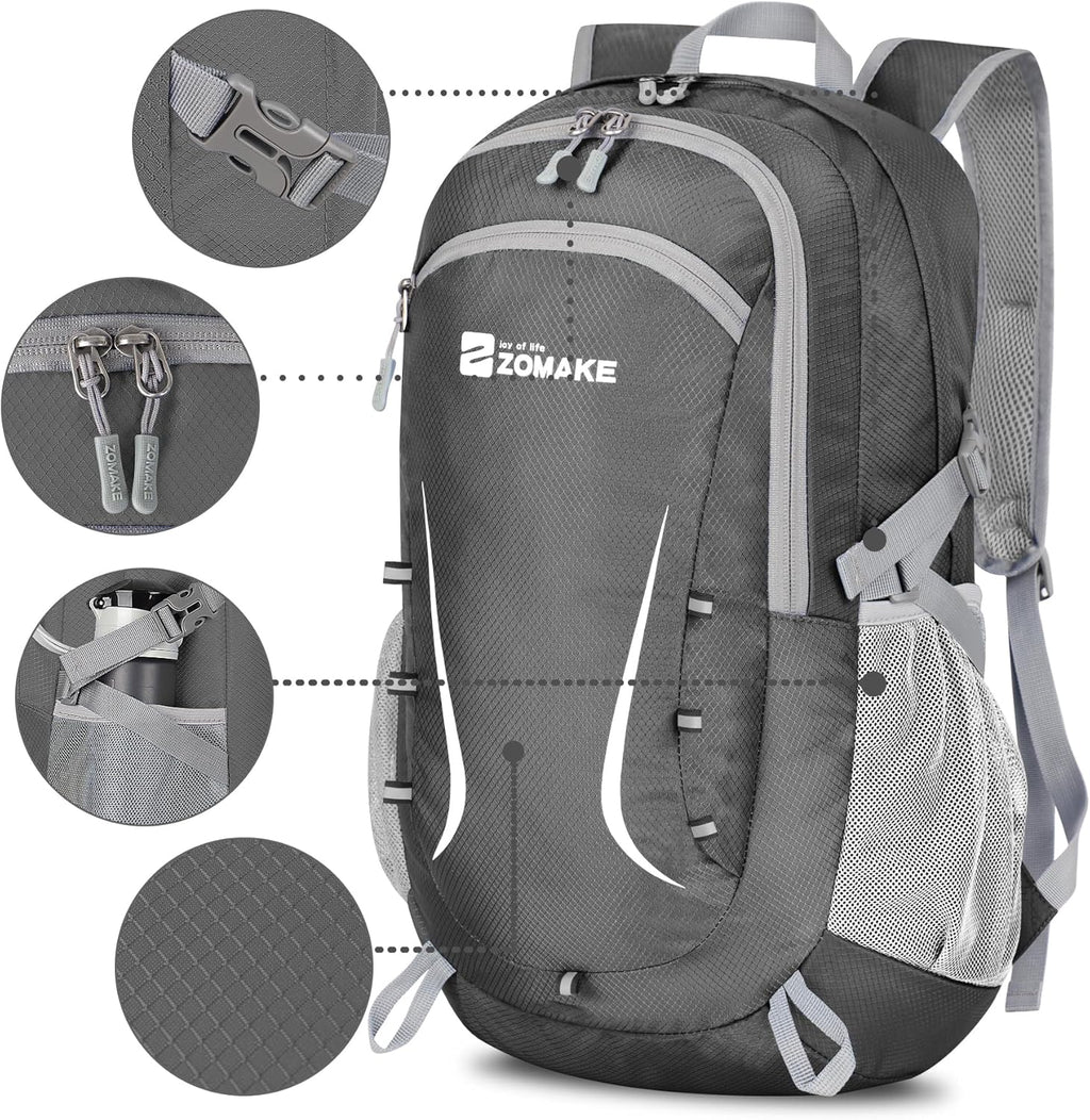 Lightweight Packable Backpack 35L, Foldable Backpacks Water Resistant Collapsible Light Daypack for Hiking