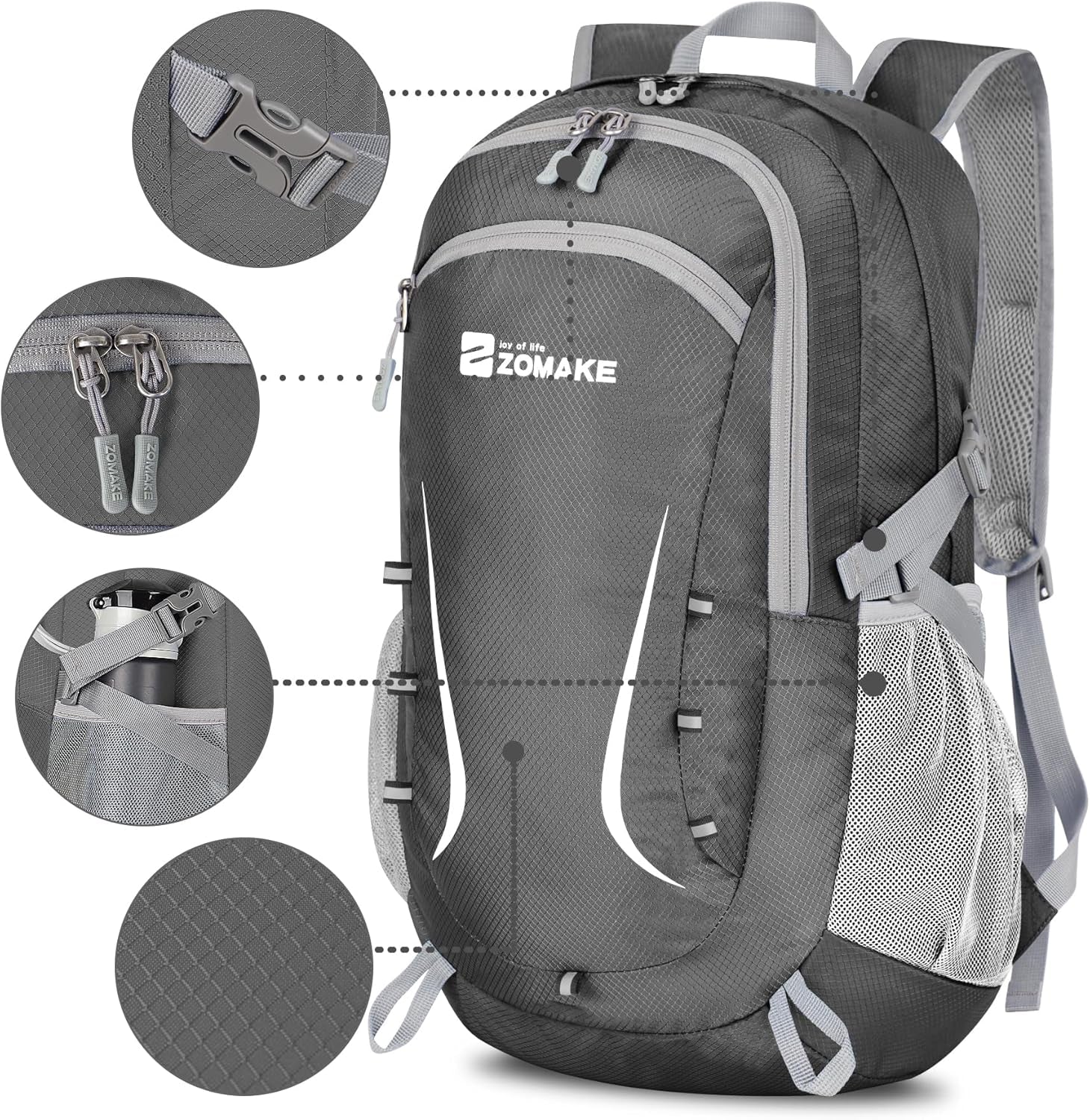 Lightweight Packable Backpack 35L, Foldable Backpacks Water Resistant Collapsible Light Daypack for Hiking