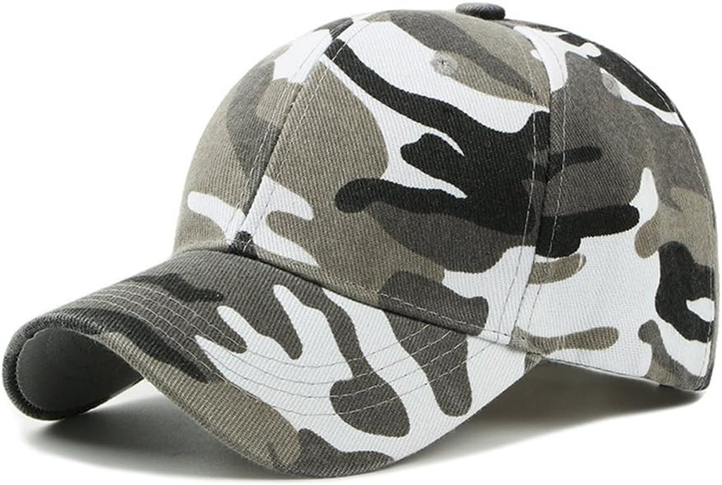 Mens Boys Army Camouflage Baseball Cap, Camo Cap for Outdoor Sports Camping