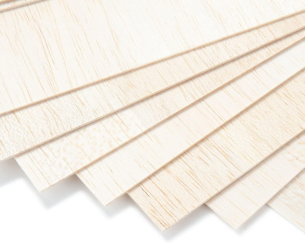 12 Pack Balsa Wood Sheets, 300X200X1.5Mm Balsa Sheet, A4 Wood Sheet Unfinished Blank, A4 Wooden Board for Arts and Crafts, School Projects