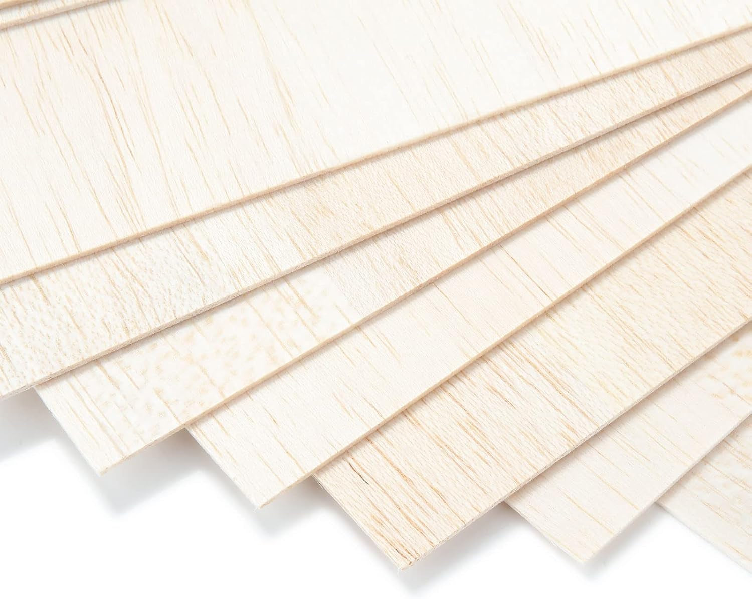 12 Pack Balsa Wood Sheets, 300X200X1.5Mm Balsa Sheet, A4 Wood Sheet Unfinished Blank, A4 Wooden Board for Arts and Crafts, School Projects