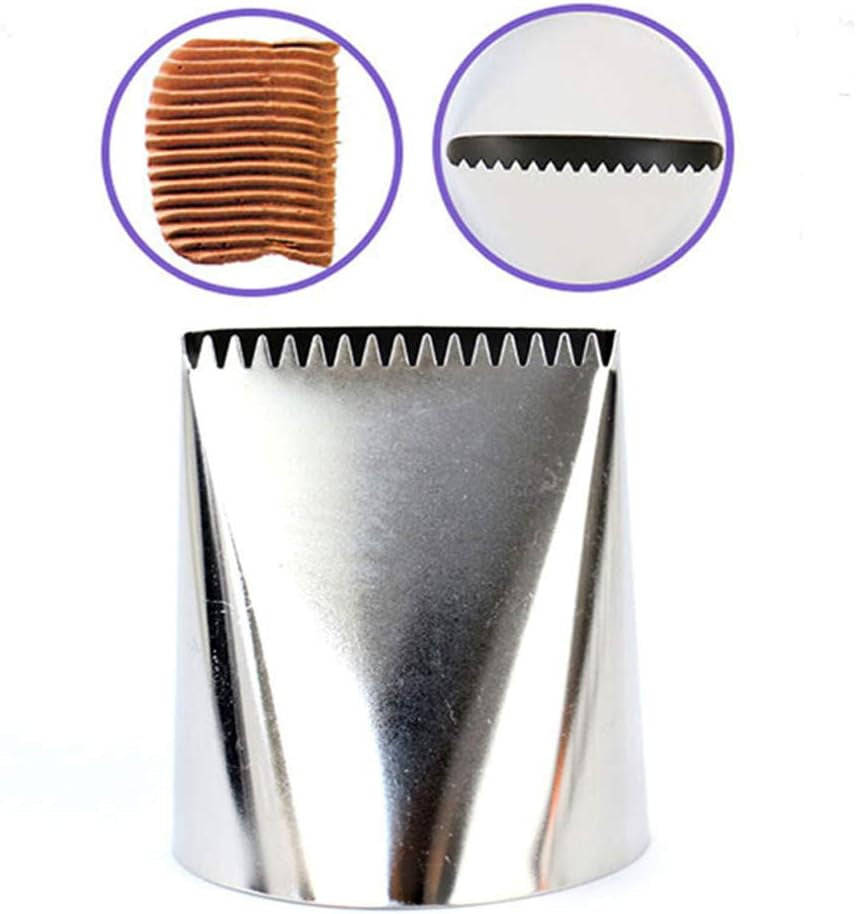 Cake Decorating Tips, Stainless Steel Icing Piping Nozzles for Cake Decorating Pastry Fondant Tools (Large)