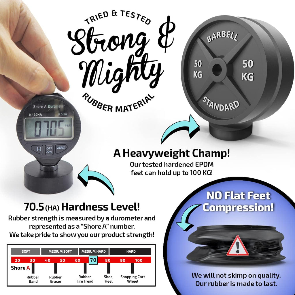 Invisible Pot Feet for Outdoor Plant Pots and Flowers Solid Rubber Pot Risers with Enhanced Non-Slip Surface Grip | 20 Pack.