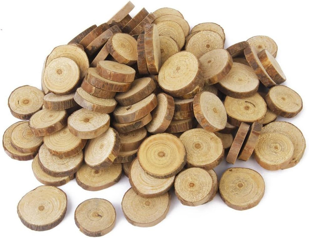 1.5 – 3 Cm Wooden Log Slices / Discs for DIY Crafts - Wedding Centrepiece - 100 Items