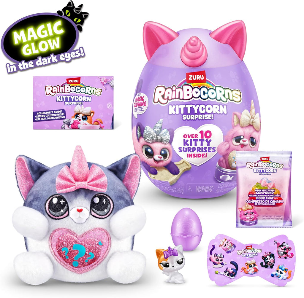 Kittycorn Surprise Series 2 (American Shorthair) by , Collectible Plush Stuffed Animal, Surprise Egg, Sticker Pack, Slime, Ages 3+ for Girls, Children