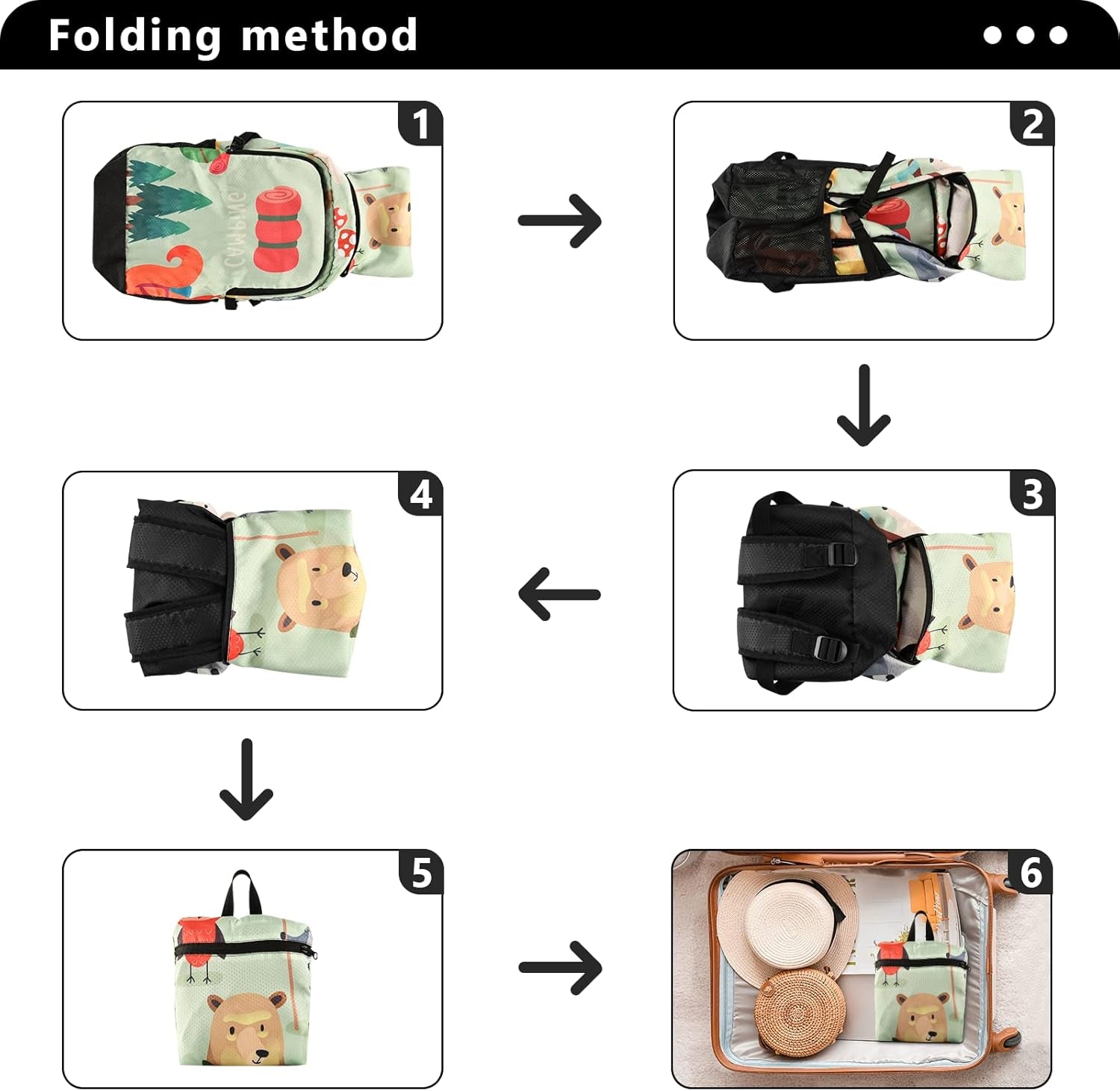 Lightweight Packable Backpack, Grapefruit Slices Travel Hiking Daypack Foldable Backpack for Men Women