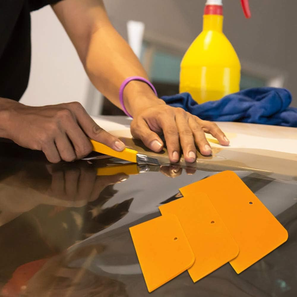 Set of 9 Body Filler Spreaders Automotive Body Fillers,  4, 5, 6 Inch Reusable Plastic Spreader for Applying Fillers, Putties, Glazes, Caulks and Paint