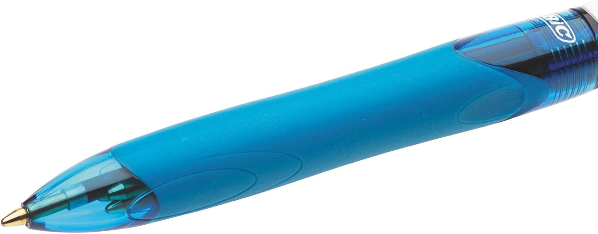 4 Colours Retractable Ballpoint Pens, Medium Point (1.0 Mm) Every-Day Writing Pens with Extra Comfort Grip, Blue, Pack of 3