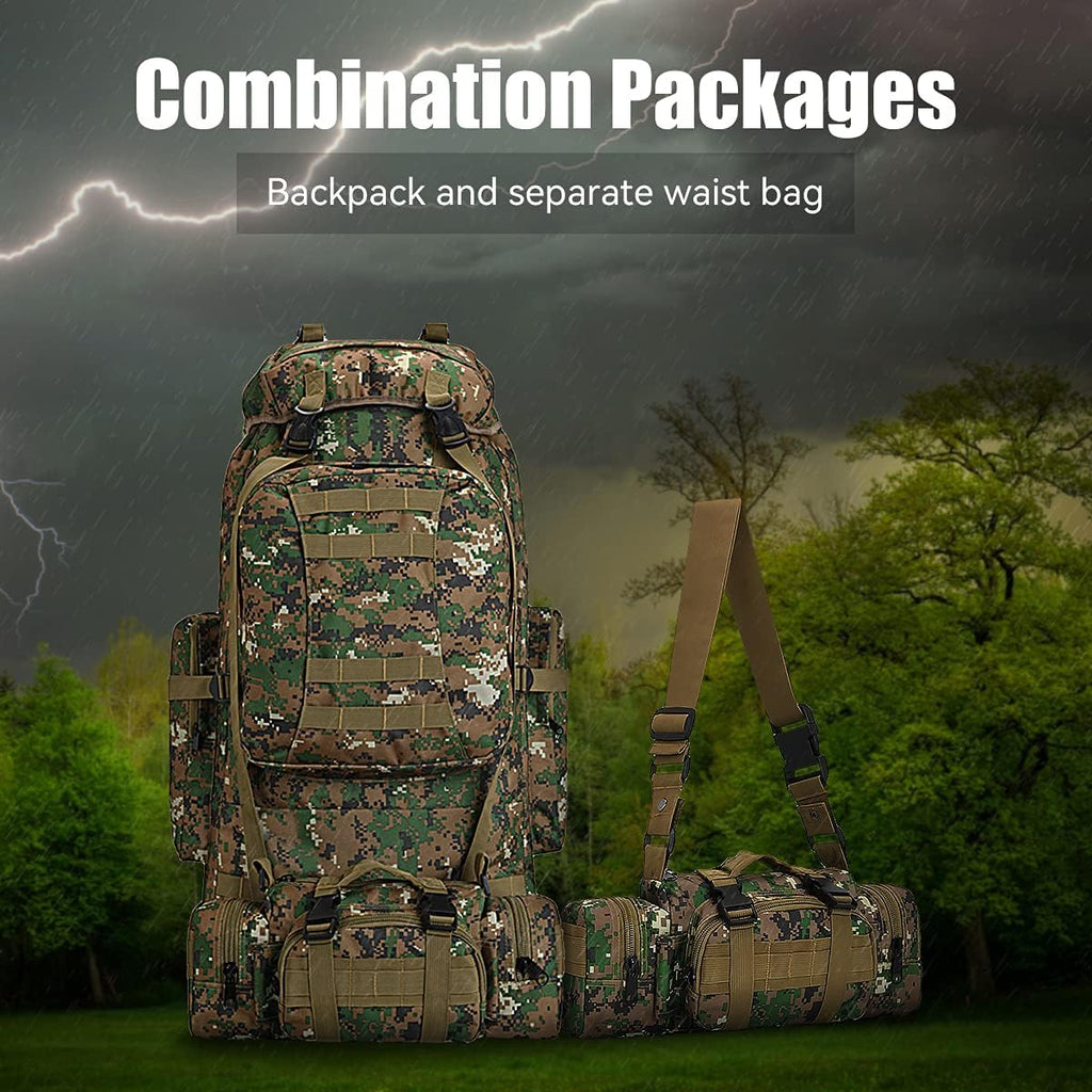 100L Camping Hiking Backpack Molle Rucksack Military Camping Backpacking Daypack