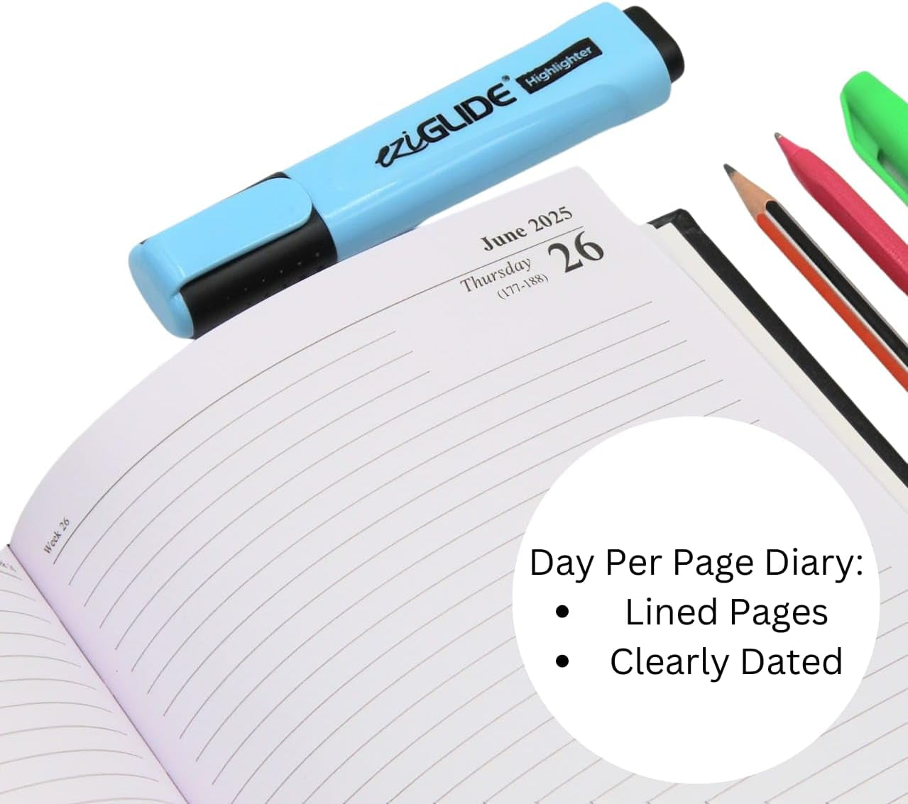 Diary 2025 A4 Day per Page, Red Year Planner Organiser Diary 2025 Day per Page, 2025 Planner, Home, School & Office, Hard Back 2025 Diaries, A5 & A4 2025 Diary in Day per Page & Week to View