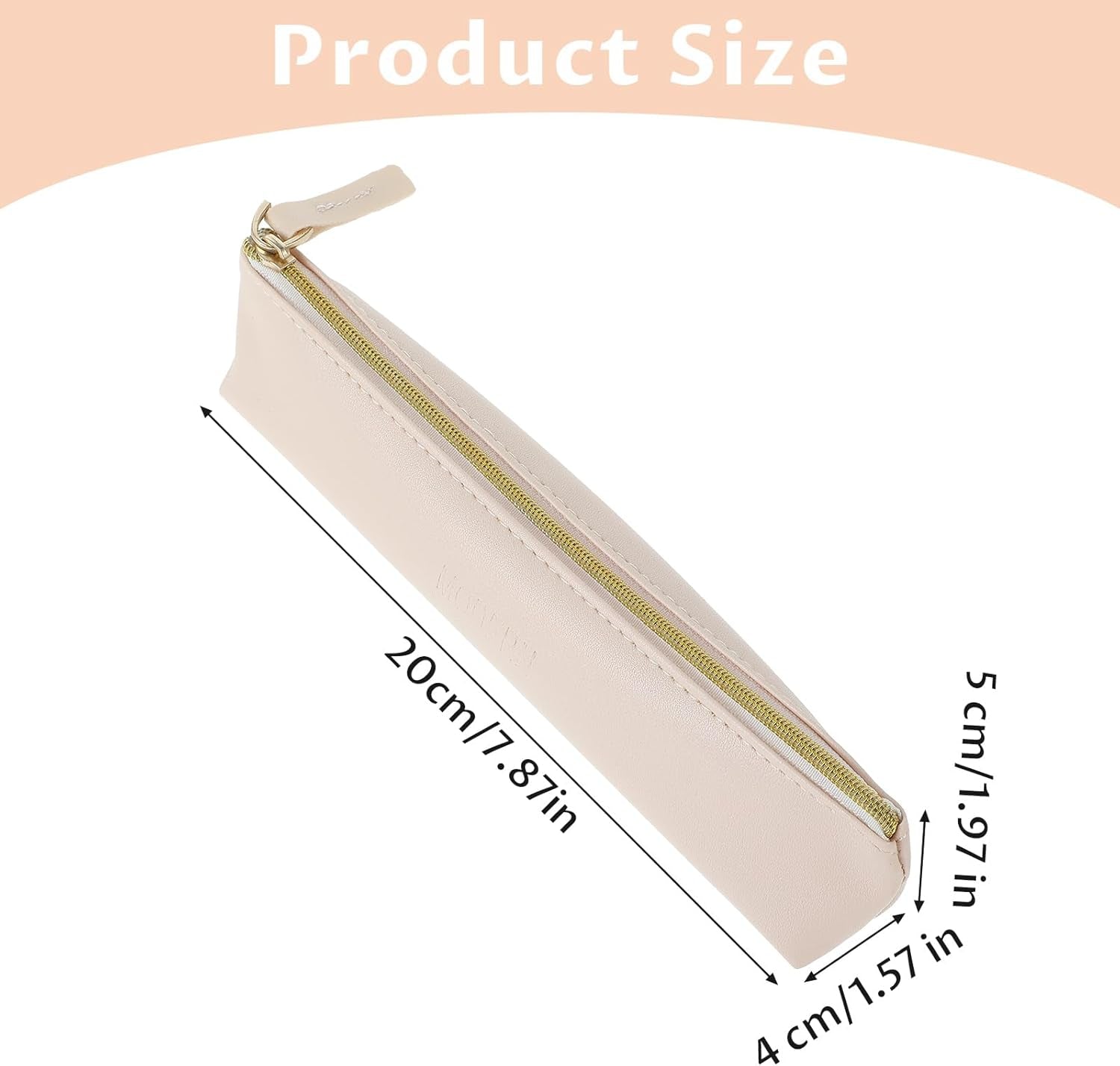 2 Pcs Portable Travel Cosmetic Bag Small Leather Makeup Pouch Slim Pencil Case Bag Waterproof Make up Bag with Zipper Mini Cosmetic Accessory Organizer for Women Girls