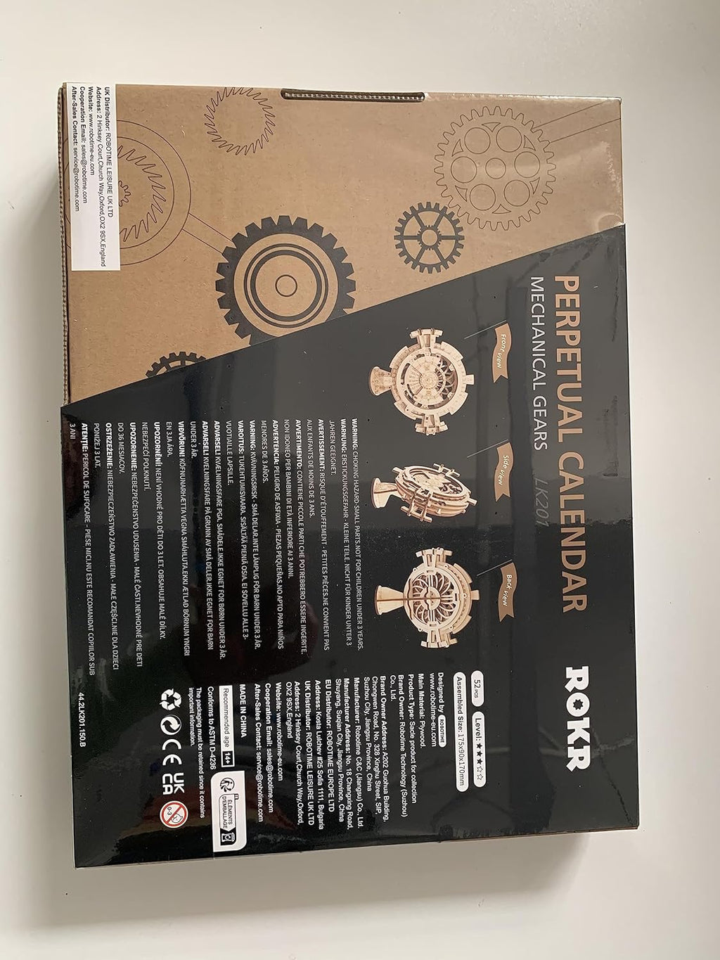 Perpetual Calendar 3D Wooden Puzzles/Mechanical Models/Propelled Model Mechanical Model Construction Kits for Teens and Adults