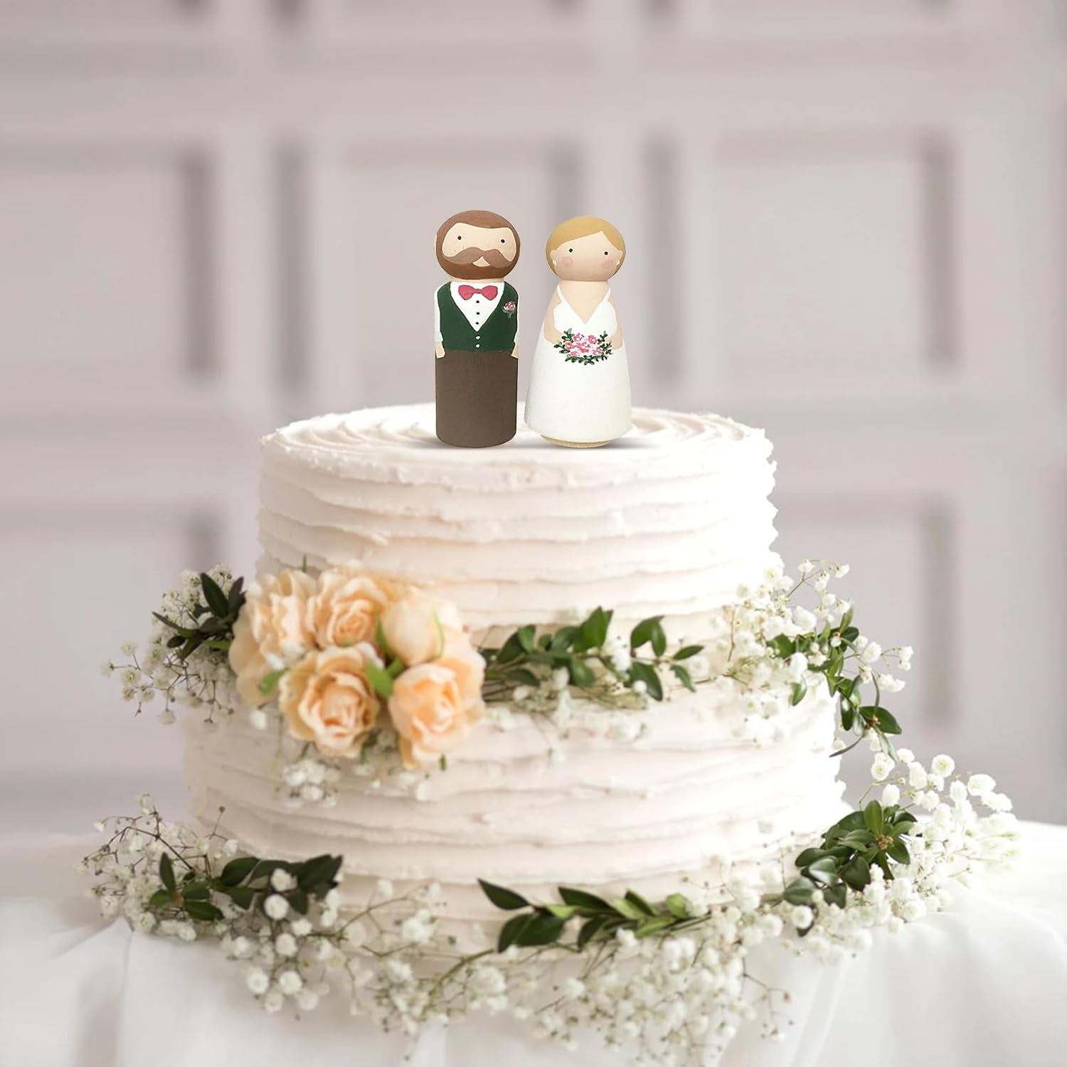 Wooden Peg Dolls - 60PCS Nature & Plain Wooden Figures, 4 Sizes, Unfinished People Shaped Dolls with Storage Box for Kids DIY Painting Crafts & Decoration