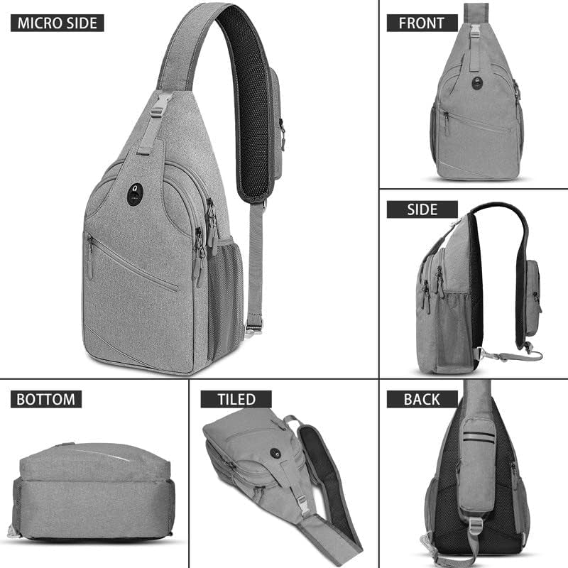 Sling Backpack for Women, Laptop Backpack, anti Theft Sling Bag for Men, Casual Lightweight Travel Backpack Hiking Single One Strap Daypack Chest Backpacks Walking Cycling Back Pack