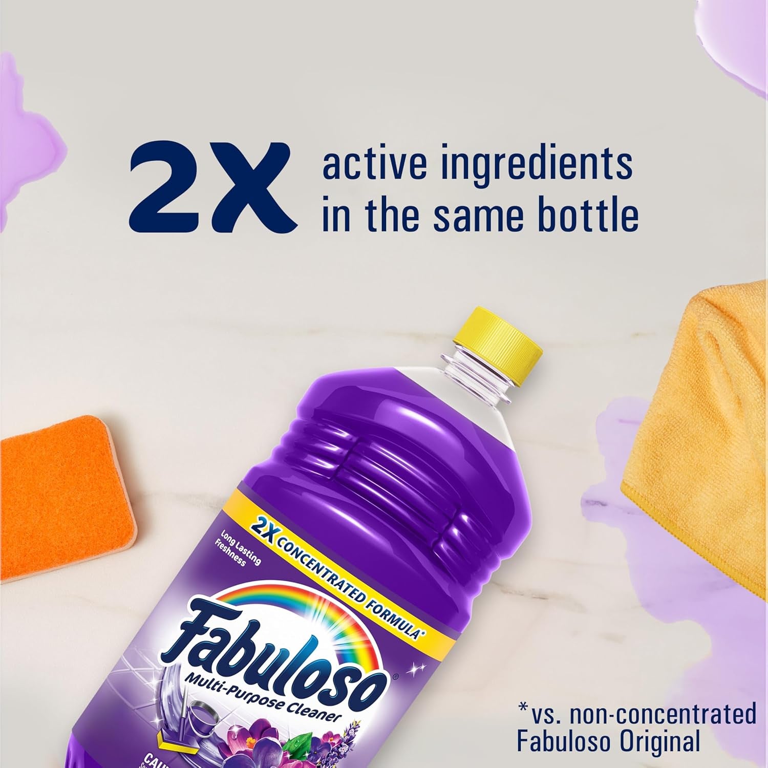 Multi-Purpose Cleaner & Floor Cleaner, 2X Concentrated, Lavender Scent, 56 Fluid Ounces