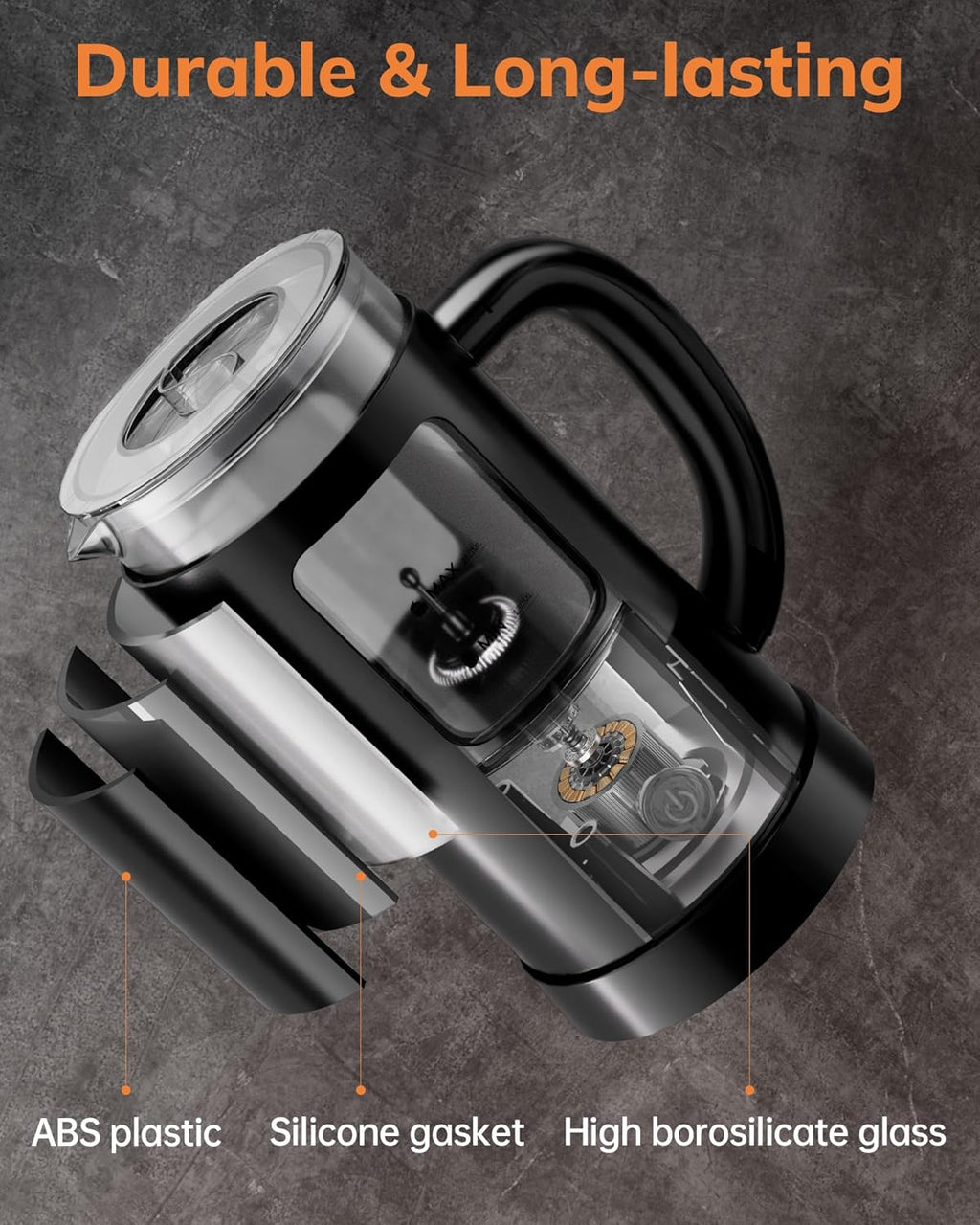 Milk Frother Electric 4 in 1 - Automatic Milk Frothers 600Ml Large Capacity Milk Heater and Warmer Glass Visible Milk Steamer for Coffee Hot Chocolate Cappuccino Latte