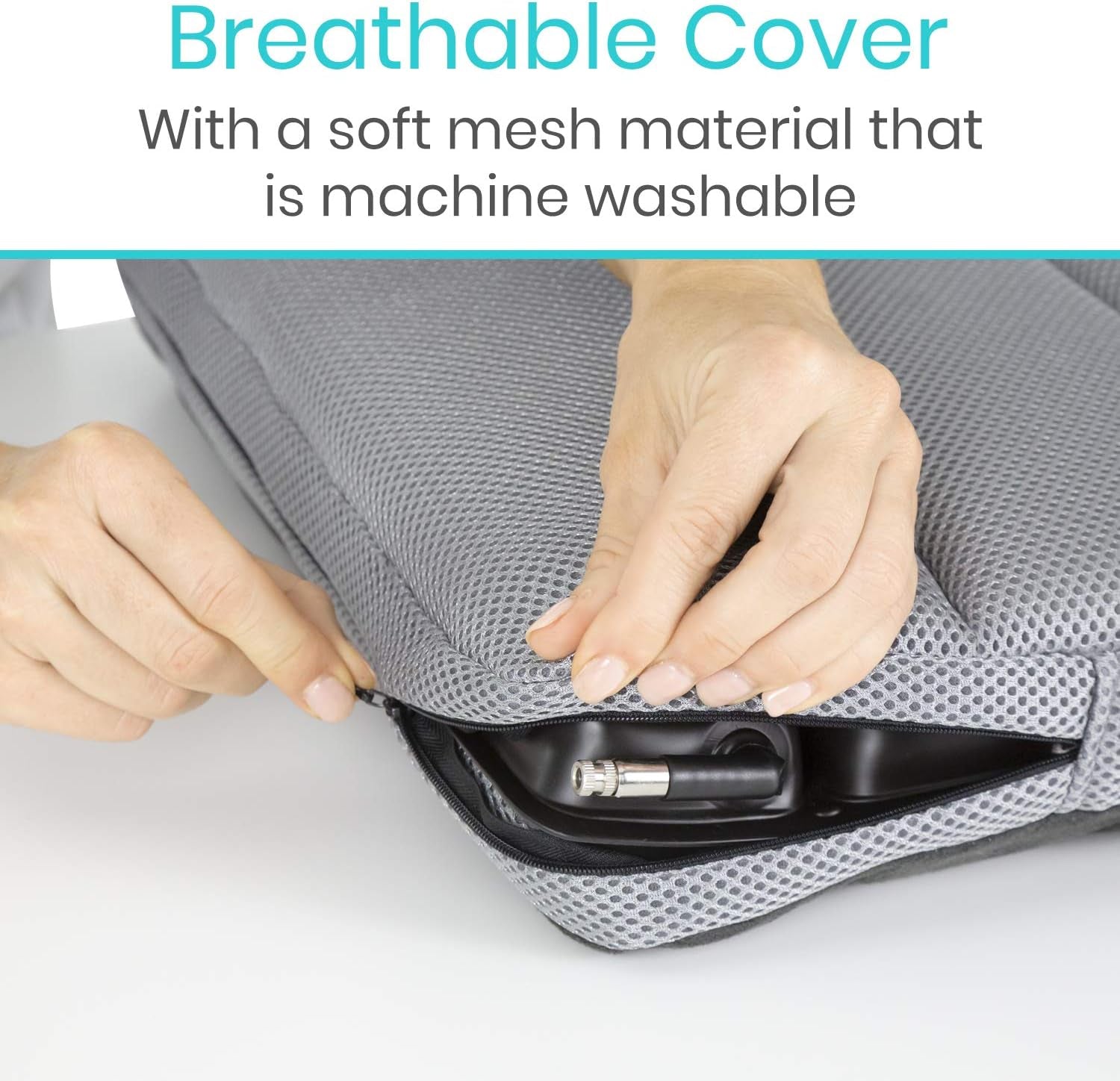 Air Seat Cushion - Pressure Relief Back Support Pad for Tailbone, Sciatica, Coccyx Pain - Orthopedic Seating for Car, Office Chair, Wheelchair, Travel - Portable and Inflatable - Soft or Firm